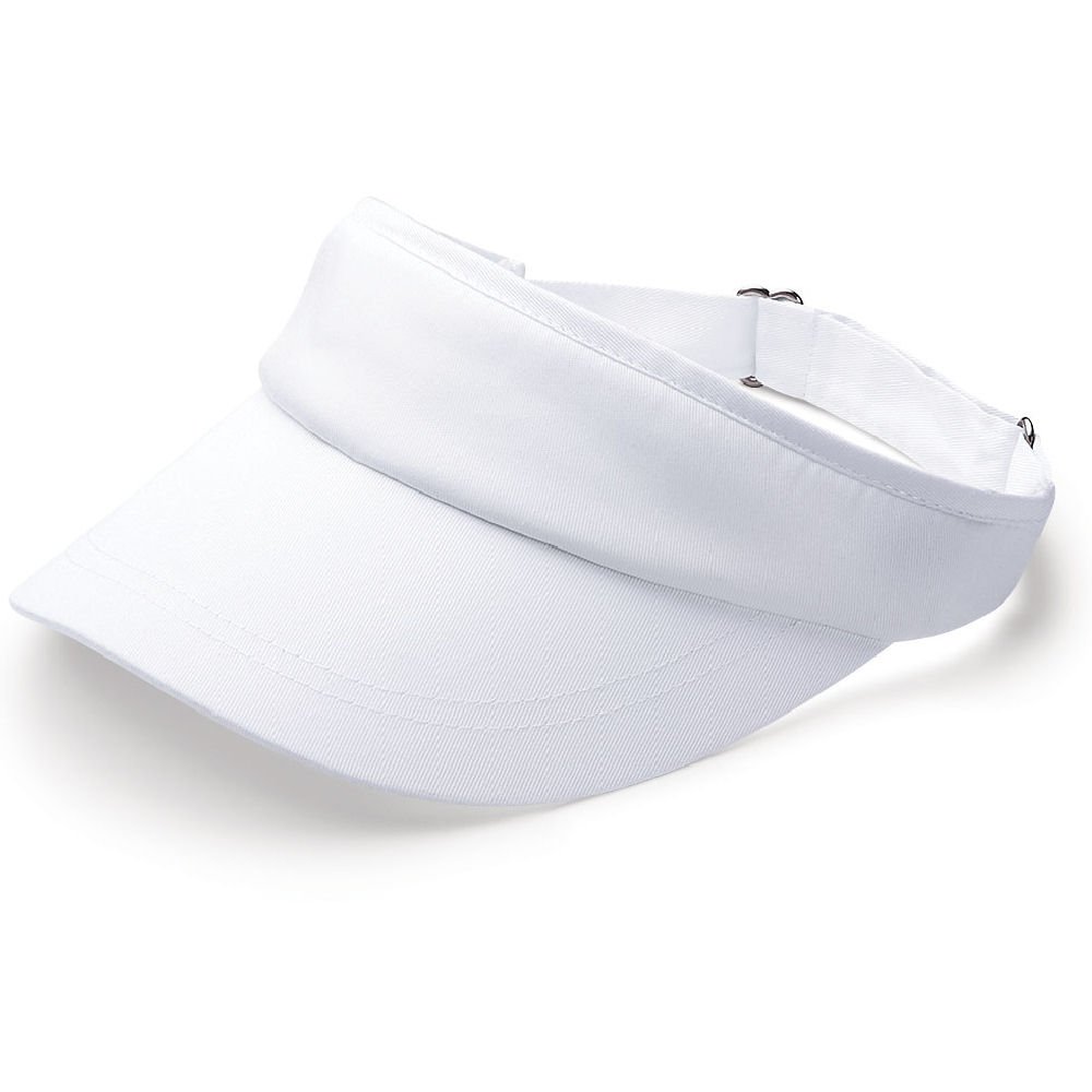 SPORTS SUN VISOR 100 HEAVY COTTON 4 COLOURS (WHITE) Amazon.co.uk