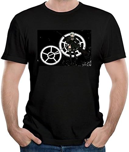 HEYUANHECHOU T-Shirts for Men's NIE Men's T Shirts,Black