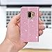 ProCase Galaxy S9 Wallet Case, Flip Kickstand Case with Card Holders Mirror Wristlet, Folding Stand Protective Book Case Cover for 5.8 Inch Galaxy S9 (2018 Release) -Glitterpink