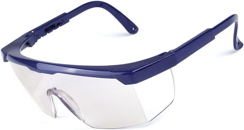 Large Size,Safety Glasses Spectacles For Use Over Glasses with Clear Anti Fog Scratch Resistant Wrap-Around Lenses and No-Slip Grips, UV Protection-individually adjustable temples