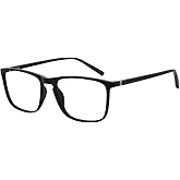 OCCI CHIARI Reading Glasses Men's Rectangle Reader Spring Hinge 1.0 1.25 1.5 1.75 2.0 2.25 2.5 2.75 3.0 3.5(Black 150)