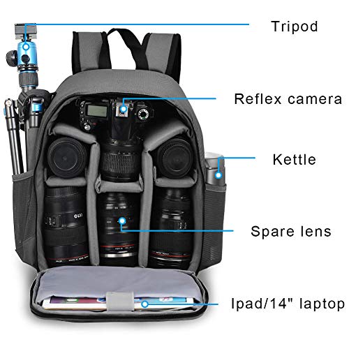 CADeN Camera Backpack Bag with Laptop Compartment 15.6" for DSLR/SLR