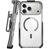 BELTRON Belt Case for iPhone 17 Pro Max, Slim Protective Transparent Case & Rotating Belt Clip Holster Combo (Compatible with MagSafe)
