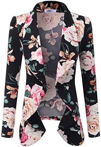 NINEXIS Womens Classic Draped Open Front Blazer