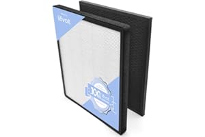 LEVOIT LV-PUR131 Replacement Filter, Genuine Air Purifier Filter, High-Efficiency Activated Carbon for Removal of Odor, Smoke, Pollen, Allergens, LV-PUR131-RF, 1 Pack
