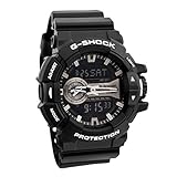 Casio G-Shock Black and Silver-Tone Dial Resin Quartz Men's Watch GA400GB-1A