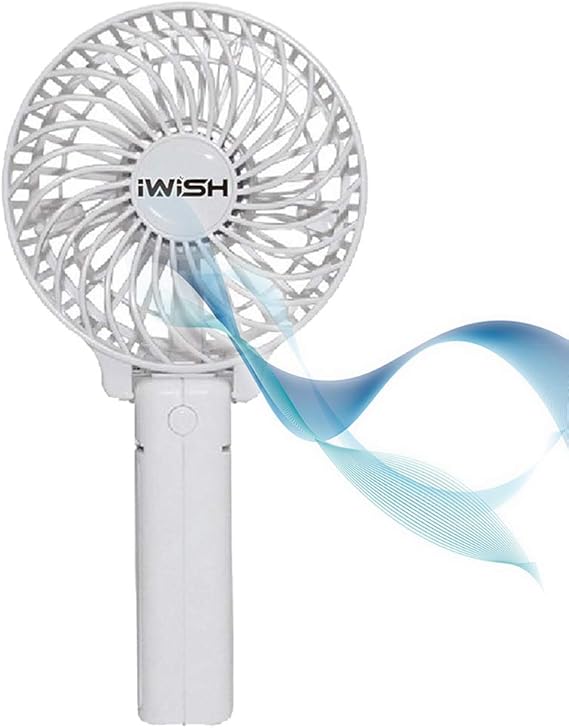 iwish Mini Portable Fan, Electric Personal Handheld Folding Fans with