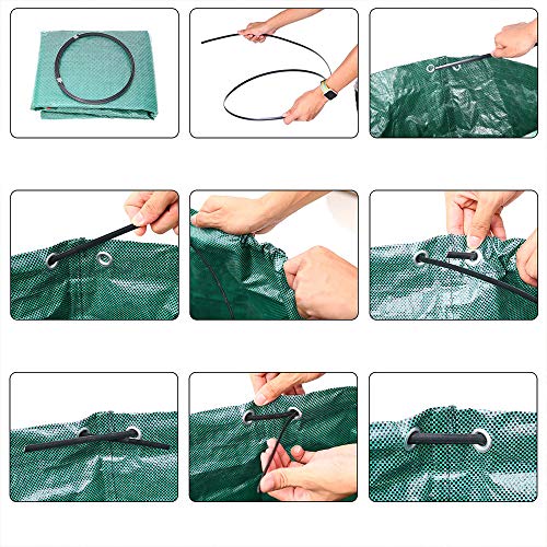 COCOCKA 3Pack 80 Gallons Reusable Garden Waste Bags(H33,D26.7 inches