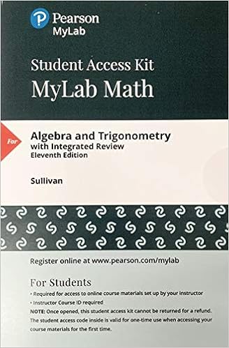 Algebra+Trigonometry Mymathlab