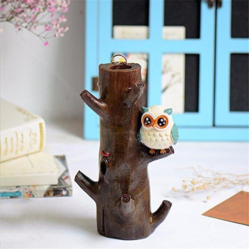 LOSTRYY Resin Owl hook retro dress hat large bird branch, b