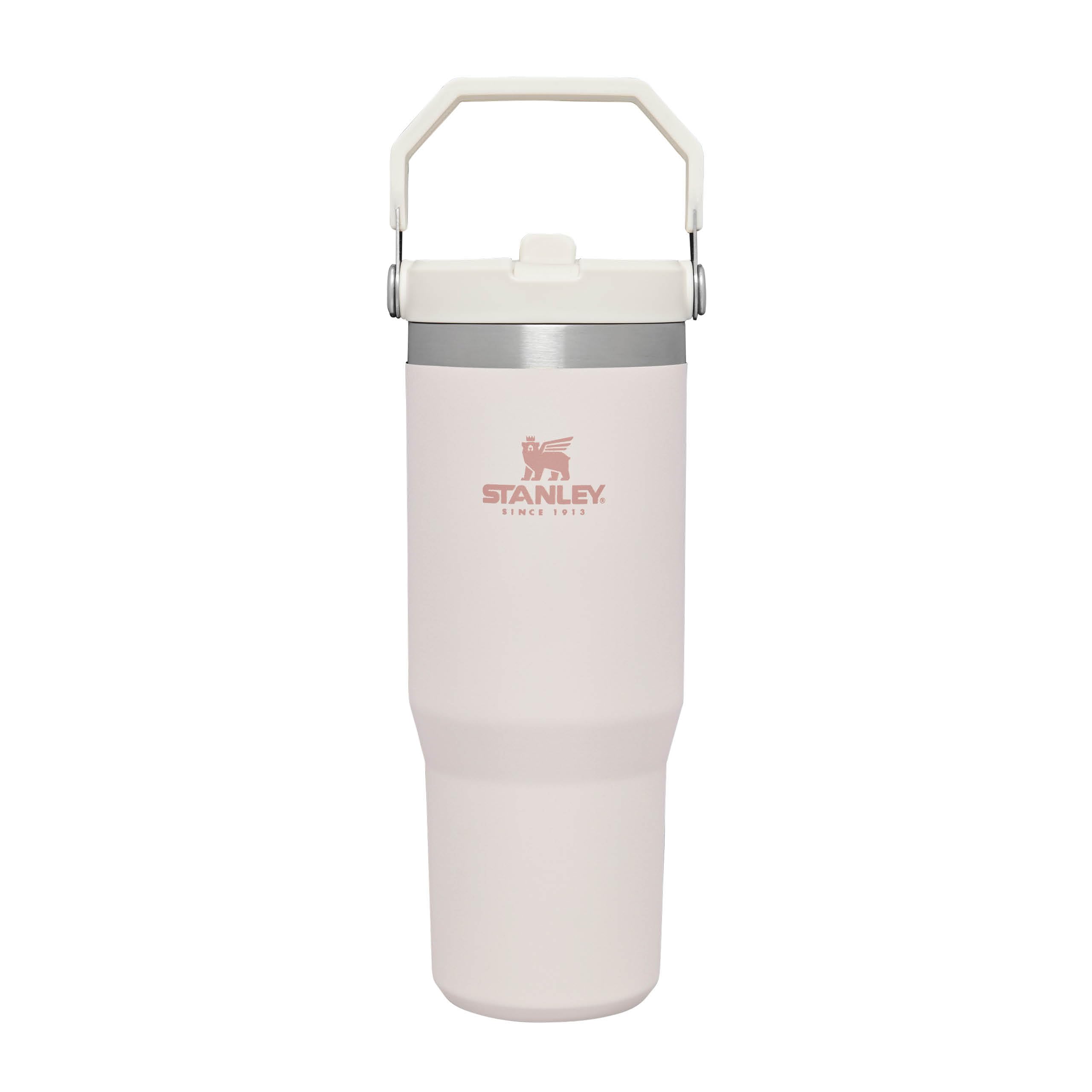 Stanley Iceflow Flip Straw Water Bottle With Straw 0.89L - Keeps Cold For 12+ Hours - Easy To Carry - Dishwasher Safe - Stainless Steel Thermal Flask - BPA-Free Travel Mug - Rose Quartz
