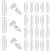 Breakaway Clasp for Lanyard Plastic Bead Barrel Connectors 30 Sets White Breakaway Safety Clasps for 2.5mm Lanyards Perfect DIY Craft Accessories for Jewelry Making (White)