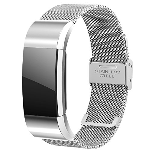 For fitbit charge 2 Bands,TreasureMax Stainless Steel Replacement Accessory Bracelet Band,Large,Small,Metal Bands for Fitbit Charge 2 band/Charge 2 Bands/Fitbit Charge 2(No Tracker)