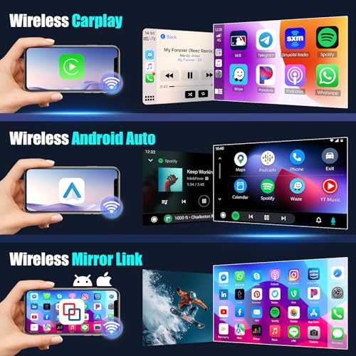 Inefala 8 Core Qualcomm Android 15 4+64G Radio Screen for Toyota Yaris/Vizi 2005-2011 with Wireless Carplay and Android Auto, 9'' Screen Car with Mirror Link Radio FM/RDS GPS WiFi Bluetooth SWC