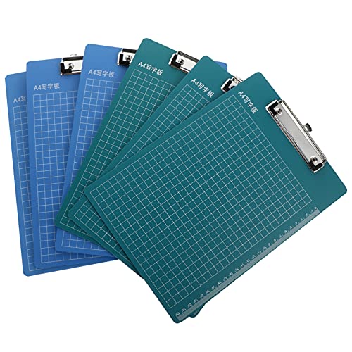 Toyvian 6Pcs Clipboards A4 Clipboard Hardboard Paper Holder Writing Folder Clipboard, Painting Splint, Folder, Drawing Board, for School Laboratory Clinic Home Office