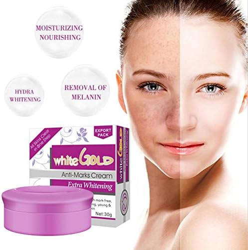 White Gold Anti-Brushing Whitening Face Cream Deep Pearl Moisturizing & Skin Care Anti-wrinkle Aging Remover Freckles Hydrating (A1)