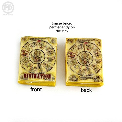 DIVINATION School of Magic Clay Mini Book HYPOALLERGENIC Earrings by Book Beads