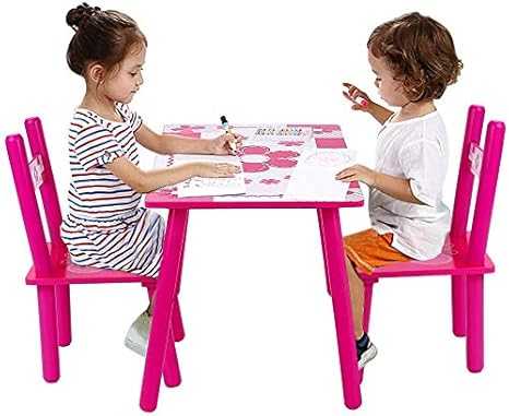 elc table and chairs pink