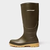 Dunlop Dull Unisex Full Knee Waterproof Rain Boots Green Crepe PVC Wellies EU34 view 2
