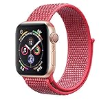 AdMaster Compatible for Apple Watch Band 38mm 40mm, Soft Nylon Sport Loop Replacement Wristband Compatible iWatch Apple Watch Series 4/3/2/1 Hibiscus