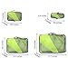 G4Free Packing Cubes 4pcs Value Set for Travel ,Helpful Packing Bags(Green)