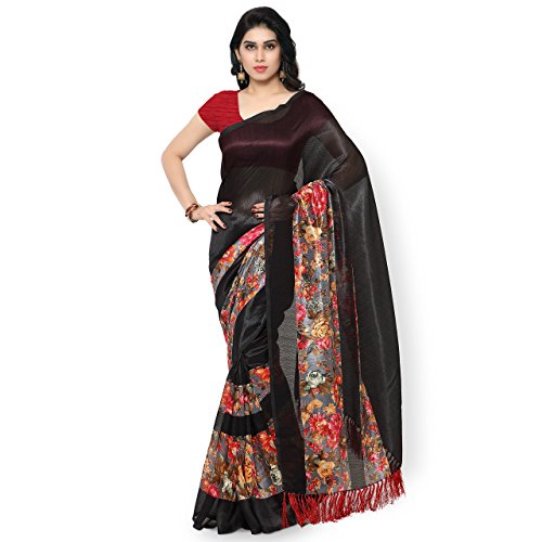 Rajnandini Women's Ethnic Wear Tussar Art Silk Floral Printed Saree