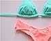 Sherry007 Women's 2 Piece Halter Strap Brazilian Bottom Bikini Set Swimsuits,Small,Bright Blue