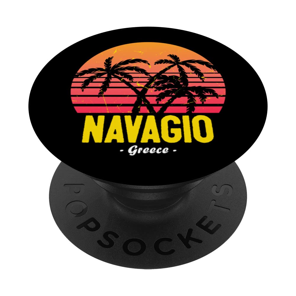 Navagio Shipwreck Beach Greece Sunset Palm Trees PopSockets Swappable PopGrip