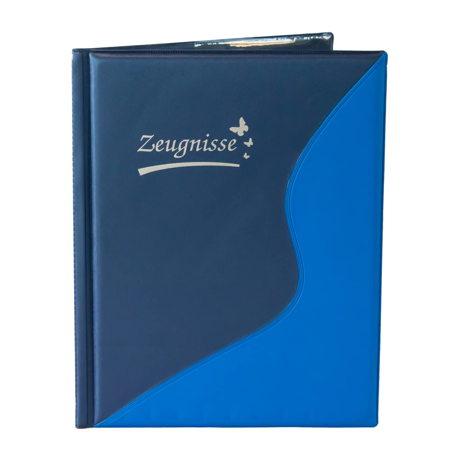 Idena 20103 – Certificate Folder DIN A4, 12 Pockets, Indelible, Blue, Document Folder, Pack of 1