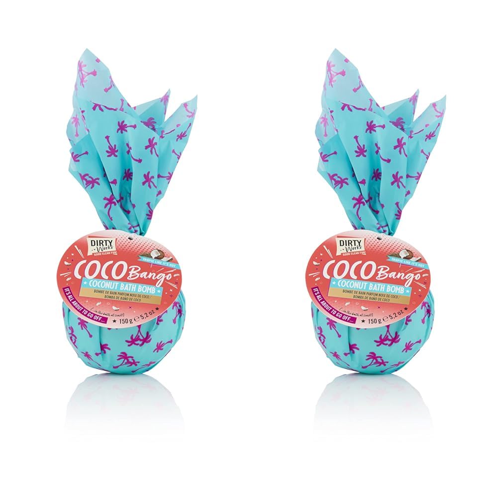 Dirty Works Tropic Like It's Hot Coco-Bango Coconut Bath Bomb 150g (Pack of 2)