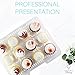 Chefible 12 Cupcake Plastic Disposable Container Box Ergonomic & Practical Takeout Cupcake Carrier, Stackable & Space-saving Cupcake Holder, Food-Grade & BPA-Free Plastic Material –10-Pack