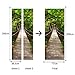 MISSSIXTY Door Sticker, 3D Drawbridge Forest Door Mural Decals Wall Murals Wallpaper Vinyl Removable Stickers for DIY Home Decor Poster Decoration 30.3