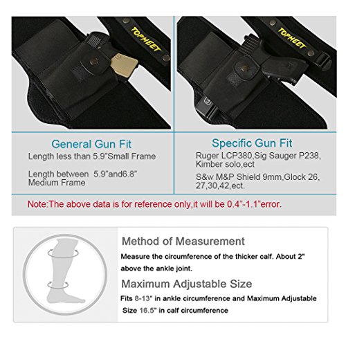 topmeet Ankle Gun Holster for Concealed Carry,Airsoft Pistol with