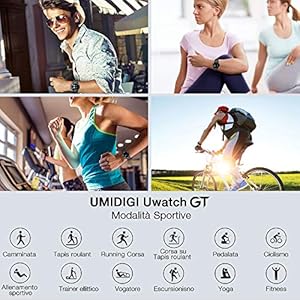 UMIDIGI Uwatch GT Smartwatch Orologio Fitness Uomo Donna Impermeabile 5ATM Smart Watch Cardiofrequenzimetro da Polso… - immagine 4