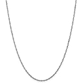 FB Jewels Solid 14K White Gold 1.7mm Singapore Chain Bracelet/Anklet