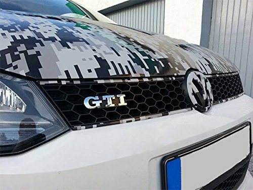 3D Pixel Camouflage Folie GRAUSTUFEN Hochglanz 1,52m Breit Car Wrapping,Tarnfolie Musterstück 10x10