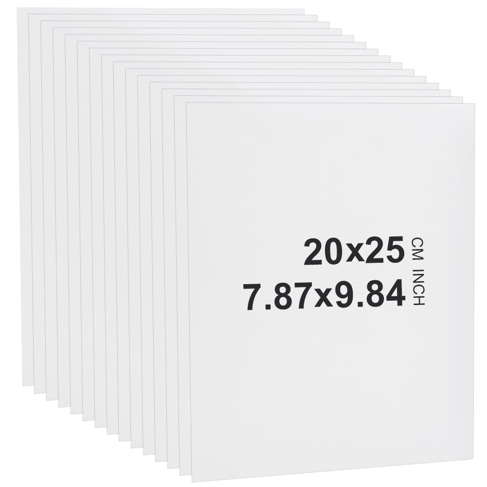 BENECREAT 20 Sheets Cream White Mats Matboards, 25x20cm Acid Free Backerboards for 20.3x25.4cm/10 inch Photos, Art, Picture Framing