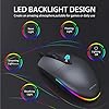 Wired-Mouse-Jelly-Comb-Optical-Gaming-Mice-with-Silent-Clicking-and-RGB-Backlight-for-PC-Computer-Laptop-1600-DPI-Black-and-Dark-Grey Wired Mouse, Jelly Comb Optical Gaming Mice with Silent Clicking and RGB Backlight for PC Computer Laptop, 1600 DPI…