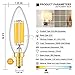 CRLight Dimmable LED Candelabra Bulb 80W Equivalent 800LM, 6 LED Filaments Real 6W Chandelier Light Bulbs, 3000K Soft White, E12 Base, B10 Candle Clear Glass Decorative Bulb, Pack of 4