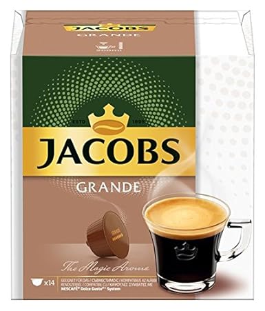 JACOBS Grande Kaffee, Nescafé Dolce Gusto kompatible Kapseln (R)* 3er Pack (3 x 14 Getränke)