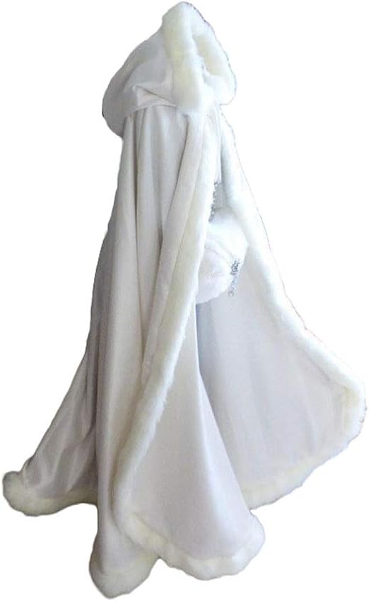 white cloak with hood and sleeves