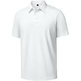 Alimens & Gentle Mens Polo Shirt Stretch Short Sleeve Dry Fit Golf Shirts Moisture Wicking Breathable Tops Daily Tennis Sport
