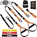 Resistance Straps Trainer Bundle | Complete BodyWeight Training Straps Kit + Wall Mount Bracket + 3 Exercise Loop Bands | Five Anchoring Solutions with Easy Setup for Home, Gym & Outdoors Workouts