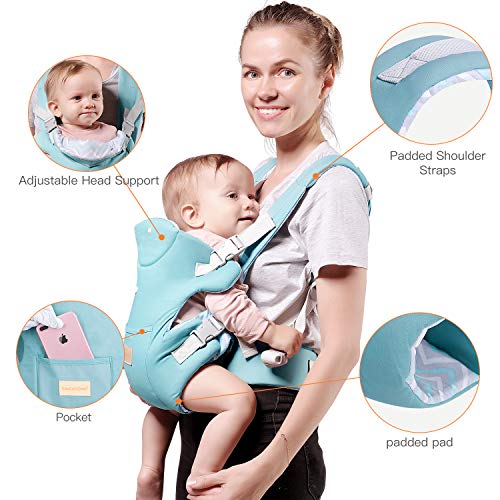 TIANCAIYIDING Ergonomic Baby Carrier,Soft & Breathable Baby Carriers Backpack Front and Back for Infants to Toddlers Up to 44 lbs