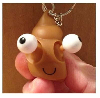 Bundle Pile Of Poop Emoji Design Plush Hat And Pop Out Eye Key Ring
