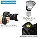Everfunny Camera Shoulder Sling Black Belt Strap for Digital SLR/DSLR Damping Strap with 3 Camera Accessories
