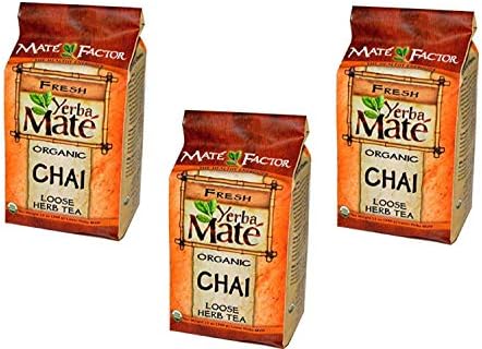 Mate Factor Yerba Organic Chai Loose, 12 Ounce (3 Pack)