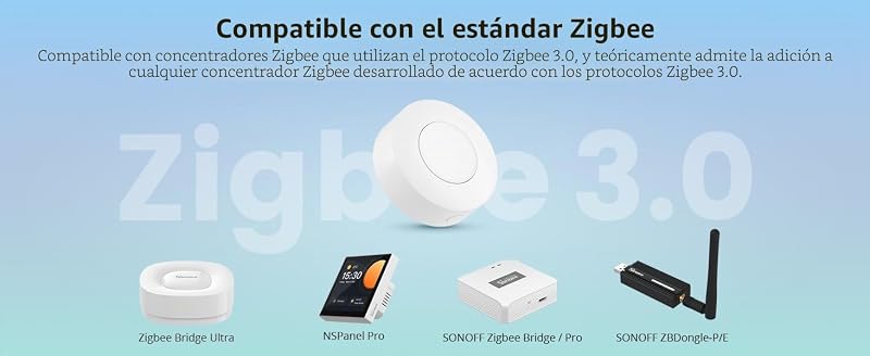 Zigbee Wireless Switch SNZB-01P, requiere SONOFF ZigBee hub, Botón de Control Multifuncional de Tres vías para Dispositivos Domésticos Inteligentes, Compatible con Alexa,Smartthings y IFTTT