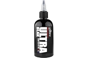 Allegory Tattoo Ink – Ultra Blak, Premium Black Tattoo Ink, Perfect for Lining and Shading, Smooth, Consistent Pigment, Vegan Friendly Tattoo Color, Organic Ink, Crafted in The USA (2 oz)