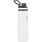 Takeya Originals Vacuum-Insulated Stainless-Steel Water Bottle, 24oz, White